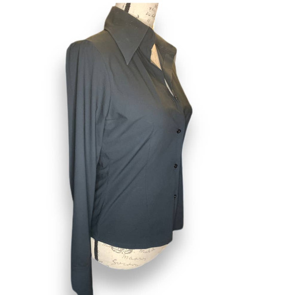 Sisley button down blk l/s top - Picture 5 of 9